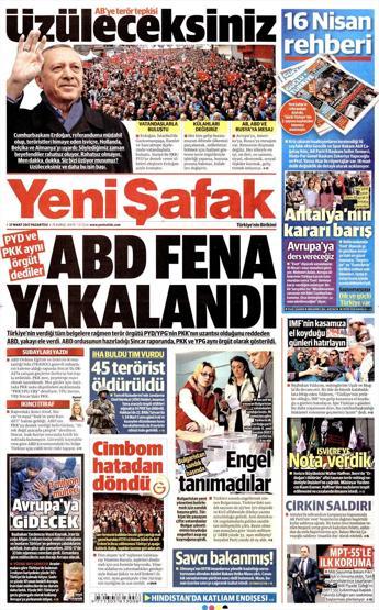 27 Mart 2017 - Gazete manşetleri