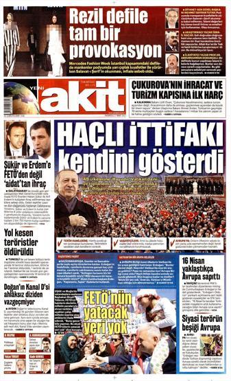 27 Mart 2017 - Gazete manşetleri