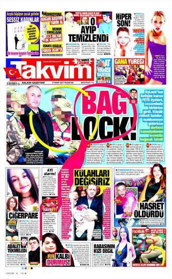 27 Mart 2017 - Gazete manşetleri