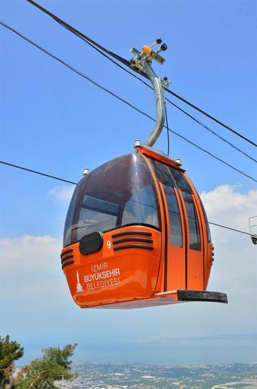 İzmirin teleferiği yeniden çalışmaya başladı