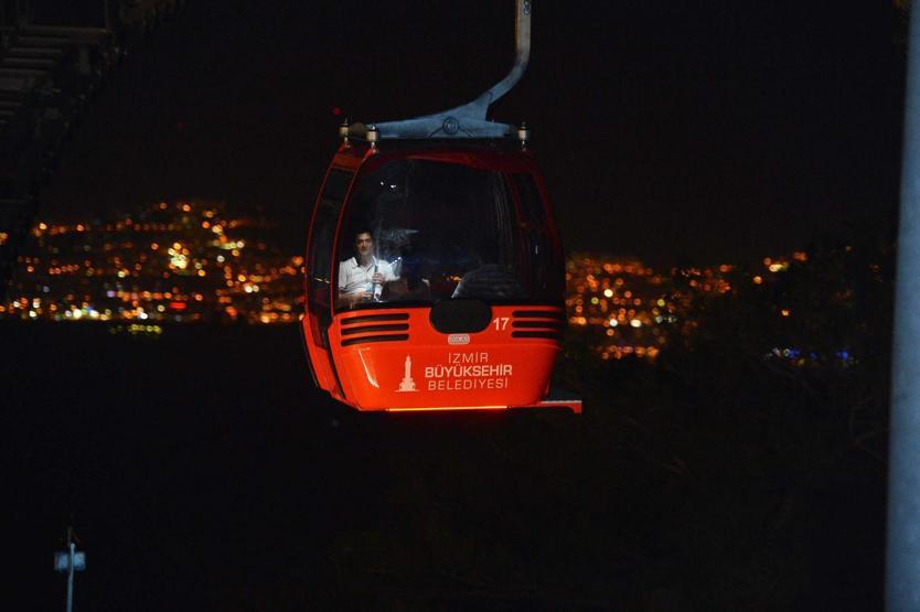 İzmirin teleferiği yeniden çalışmaya başladı