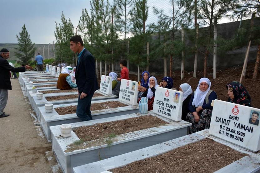 PKKnın öldürdüğü 16 köylü için anıt mezar