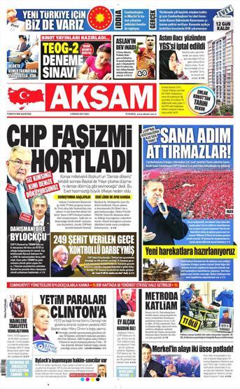 4 Nisan 2017 - Gazetelerin birinci sayfaları