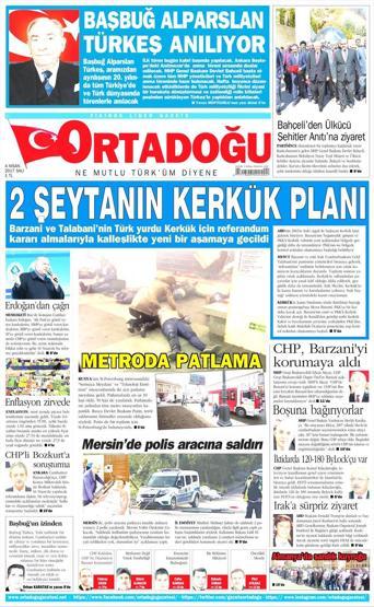 4 Nisan 2017 - Gazetelerin birinci sayfaları