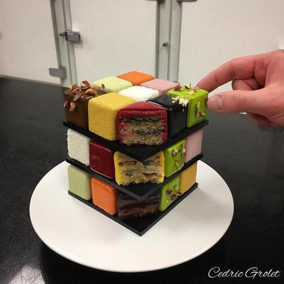 Fransız şef ve zeki pastaları: Rubik Küpü