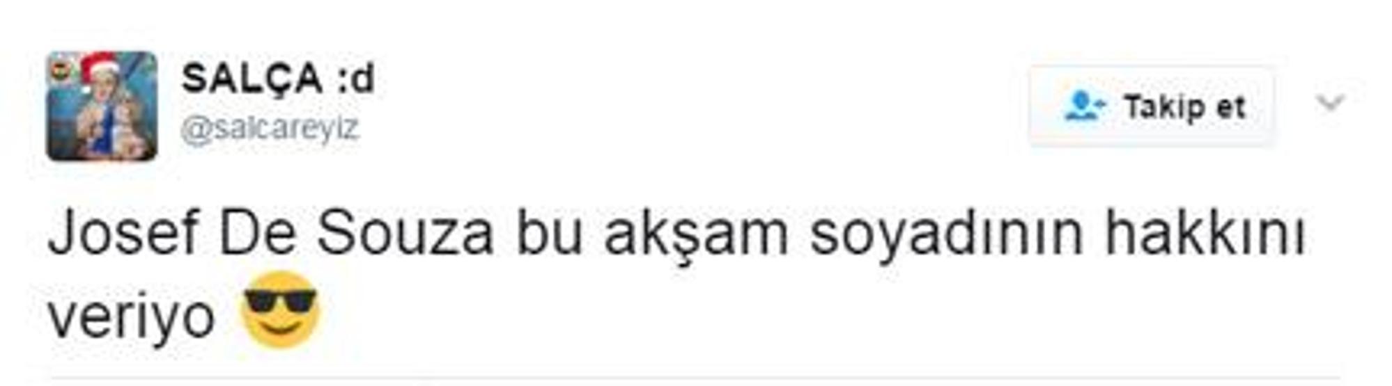 Josef de Souza Twitterı salladı