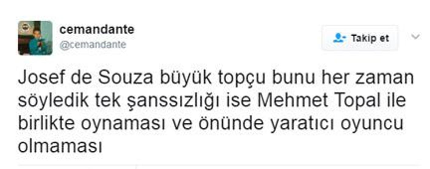 Josef de Souza Twitterı salladı