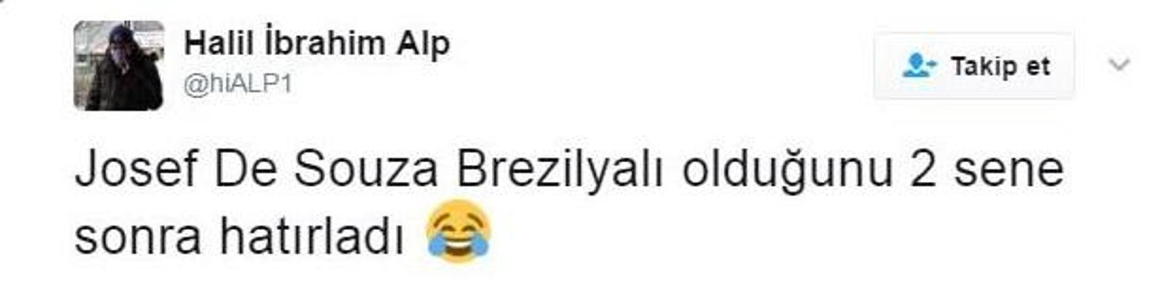 Josef de Souza Twitterı salladı