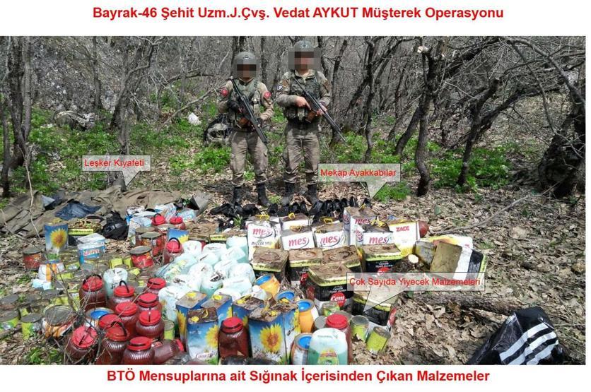Licedeki PKK sığınaklarında ele geçirildi