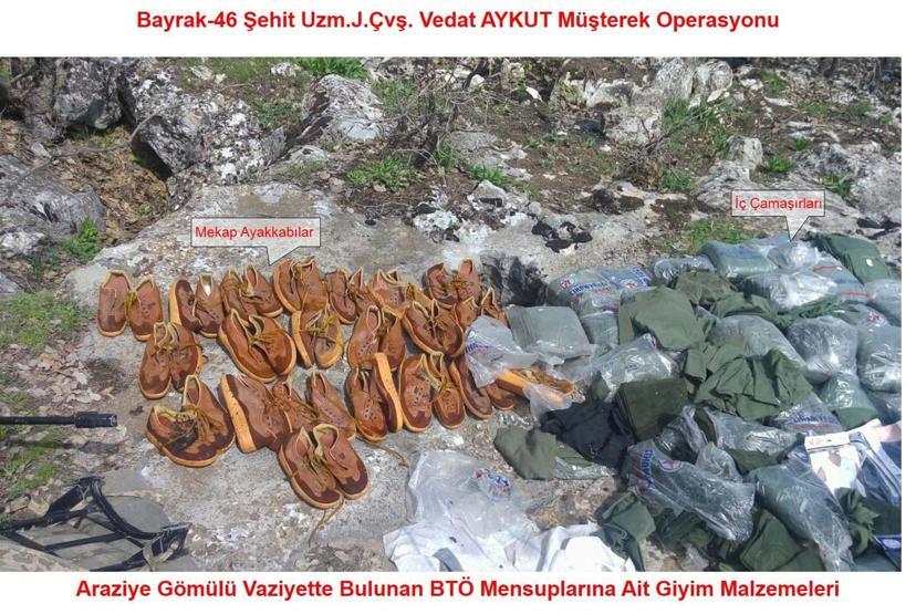 Licedeki PKK sığınaklarında ele geçirildi