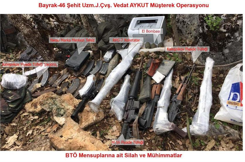 Licedeki PKK sığınaklarında ele geçirildi
