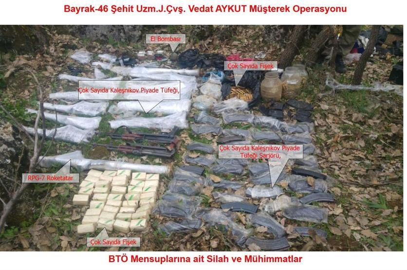 Licedeki PKK sığınaklarında ele geçirildi