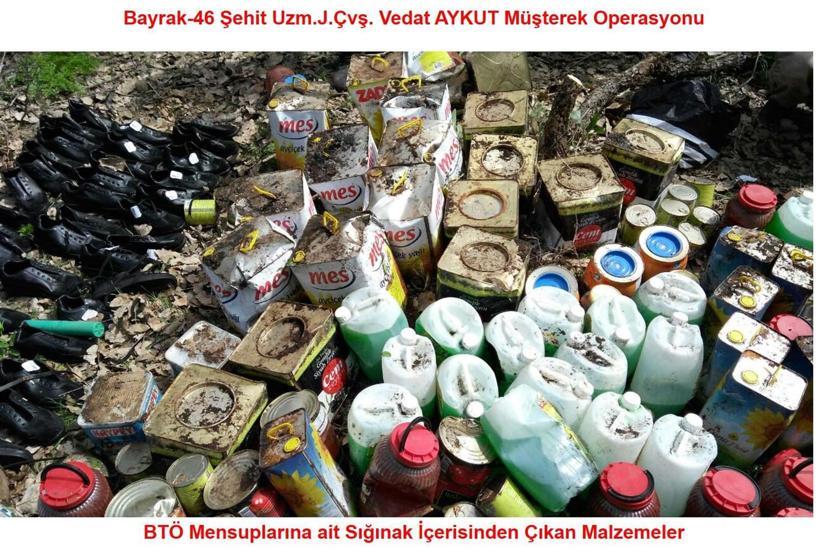 Licedeki PKK sığınaklarında ele geçirildi