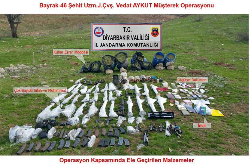 Licedeki PKK sığınaklarında ele geçirildi