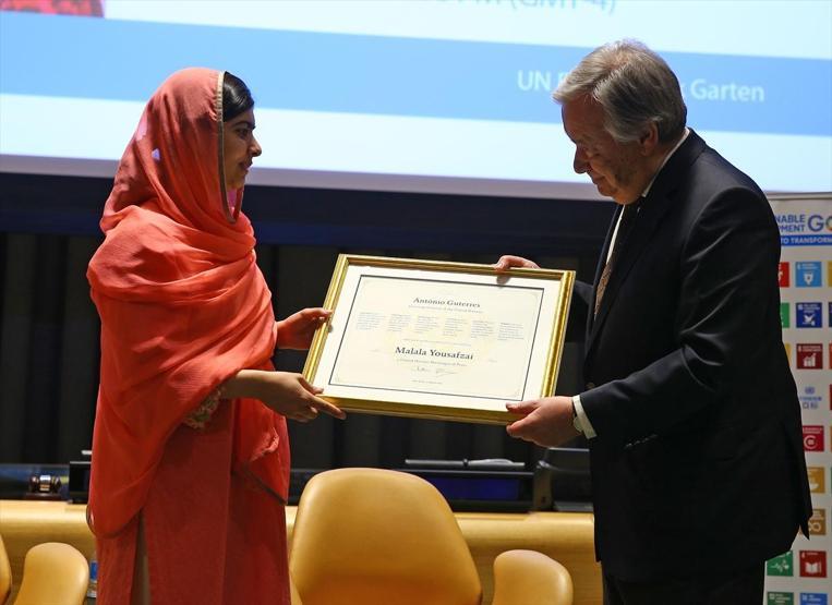 Nobel ödüllü Malala şimdi de BMnin barış elçisi oldu