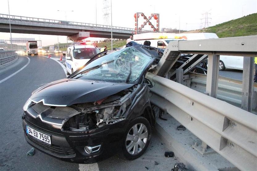Basın Ekspres’te feci kaza: 1 ölü, 1 yaralı