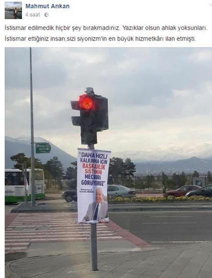 Erbakanlı evet afişleri kaldırıldı, yerine başka afiş asıldı