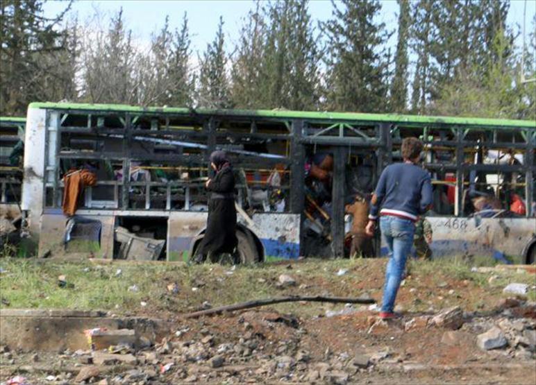 Suriyede tahliye konvoyuna saldırı: Ölü sayısı artıyor