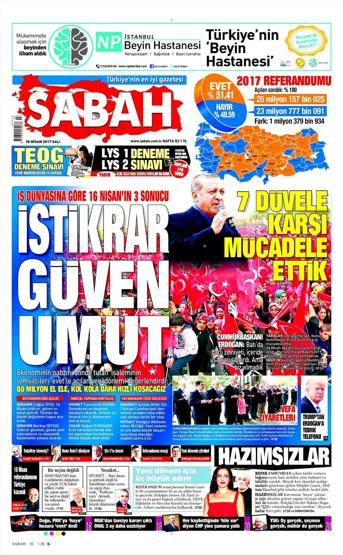 18 Nisan 2017 - Gazetelerin manşetleri
