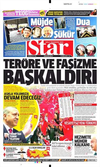 18 Nisan 2017 - Gazetelerin manşetleri