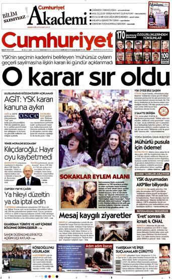 18 Nisan 2017 - Gazetelerin manşetleri