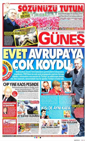 18 Nisan 2017 - Gazetelerin manşetleri