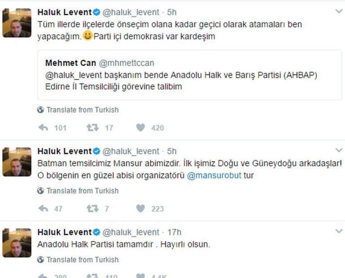 Haluk Levent parti kurdu İşte adı
