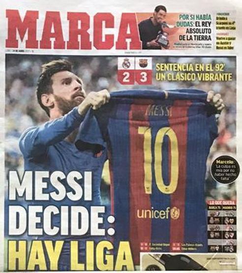 Manşetleri Messi yaptı