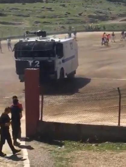 Şırnakta TOMA toprak sahaya müdahale etti
