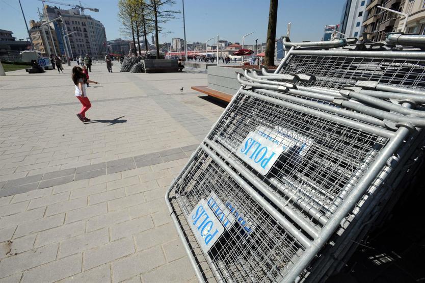 Taksimde 1 Mayıs hareketliliği