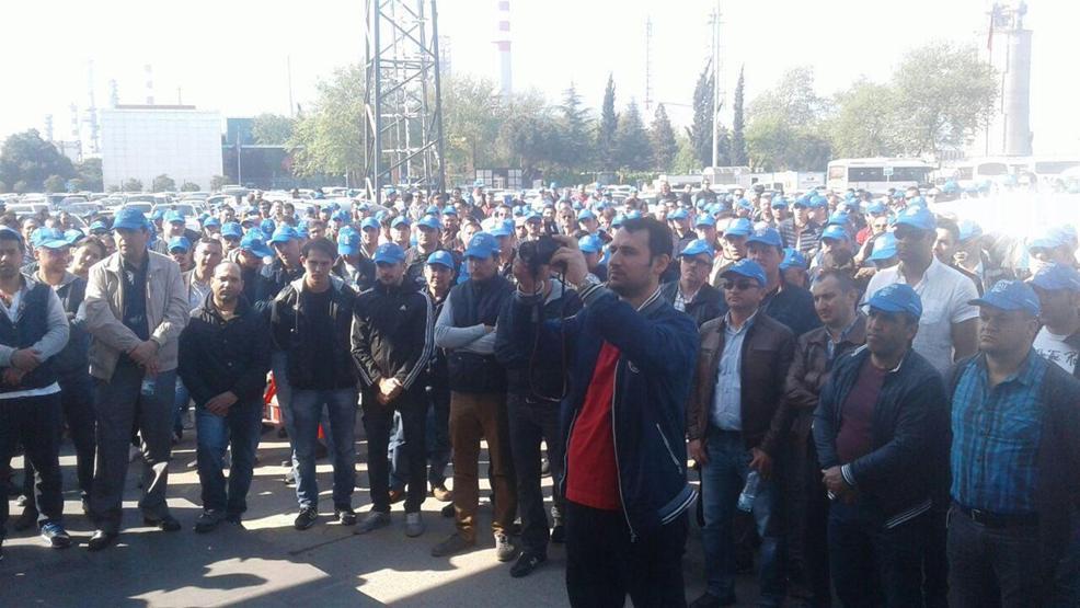Tüpraşta işçiler iş bıraktı