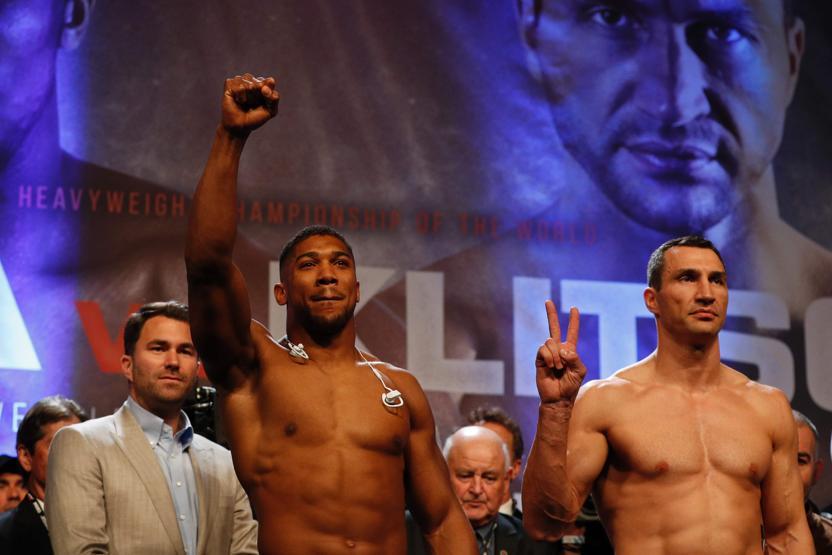 Anthony Joshua ve Wladimir Klitschko canlı yayında birbirlerine meydan okudu