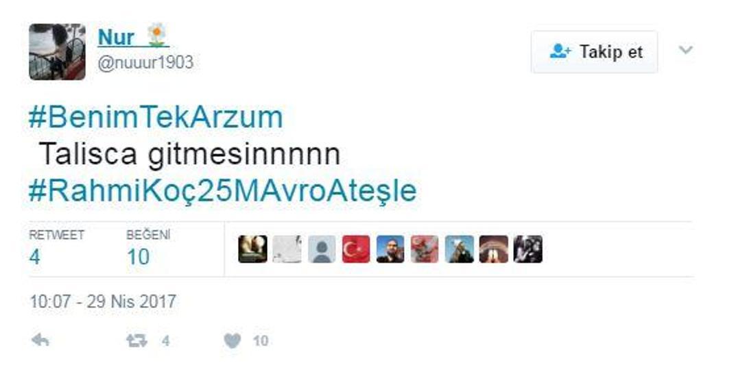 Beşiktaş taraftarı Rahmi Koçtan Taliscayı istedi