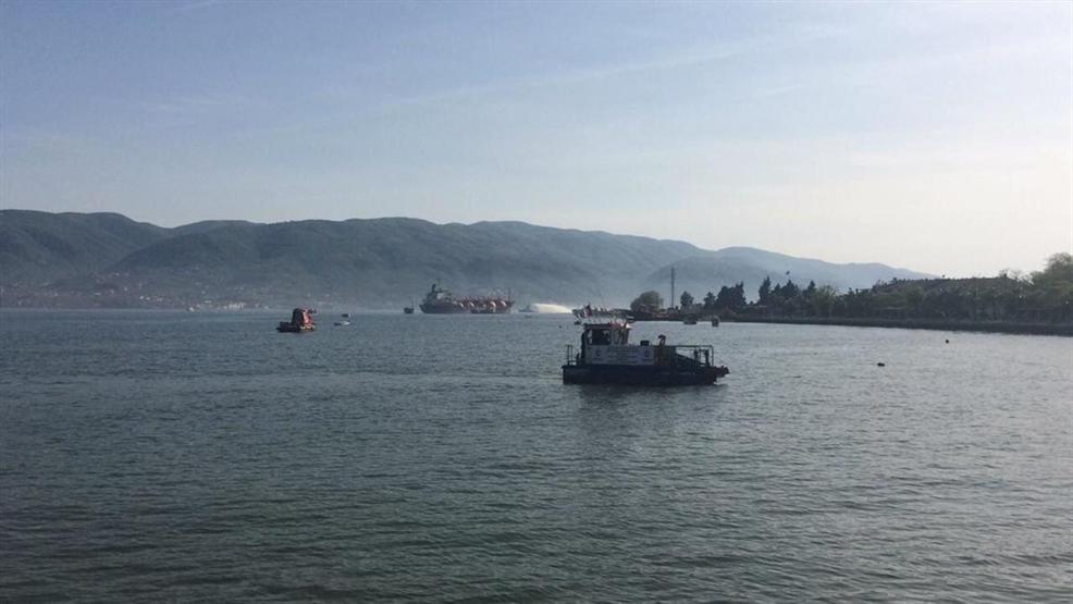 Son dakika: Kocaeli Körfezinde tanker yangını
