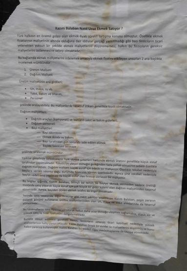 Ucuz ekmek satınca, fırıncılar odasından ihtar geldi
