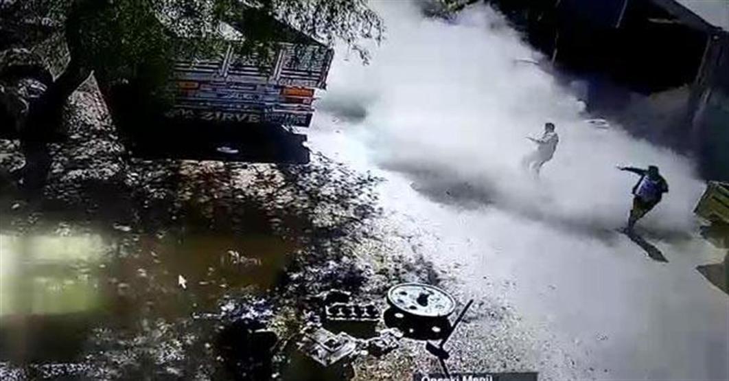 Atölyede forklift faciası