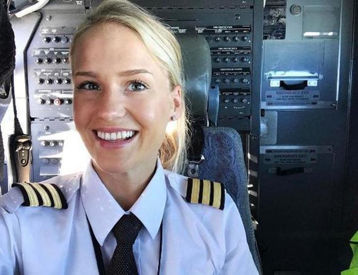 İsveçin kadın pilotu sosyal medya fenomeni oldu