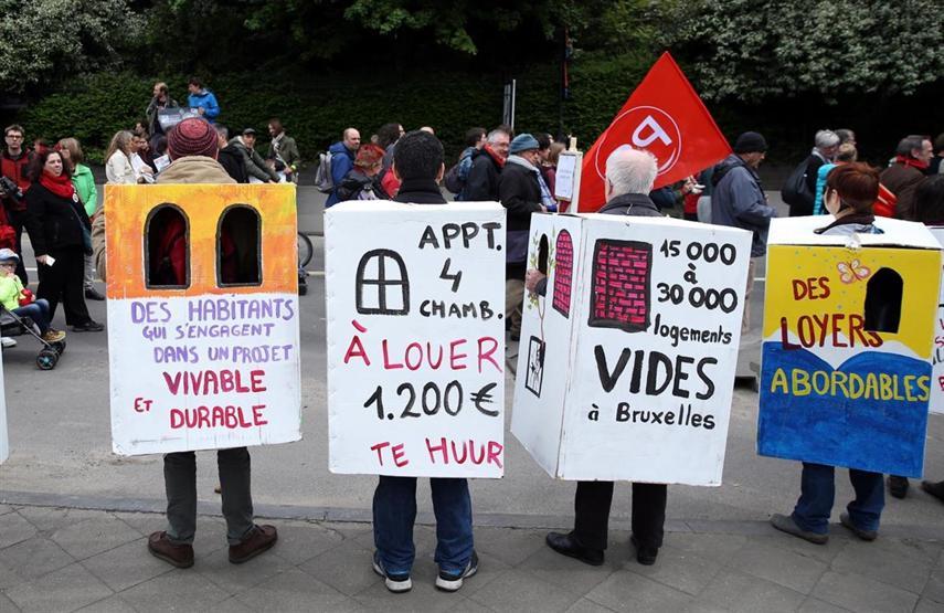 Brüksel’de hükümet karşıtı protesto gösterisi