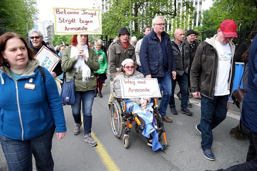 Brüksel’de hükümet karşıtı protesto gösterisi
