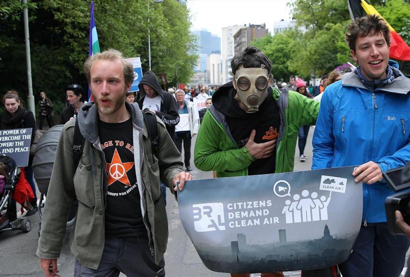 Brüksel’de hükümet karşıtı protesto gösterisi