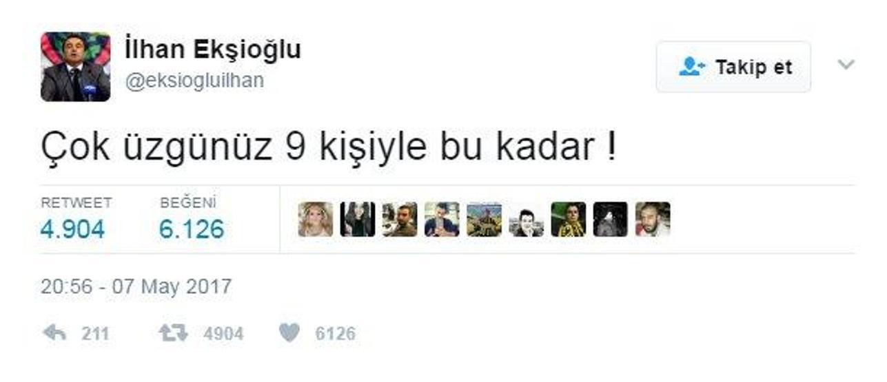 İlhan Ekşioğlundan Beşiktaşa gönderme