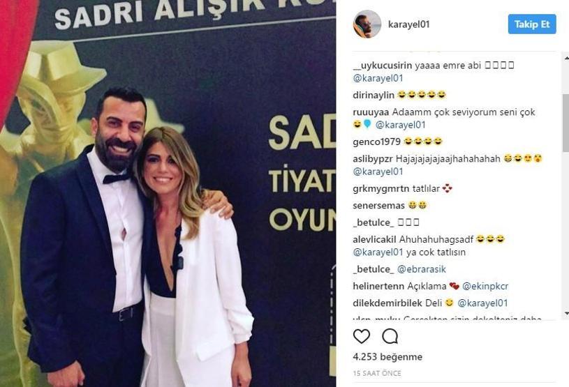 Emre Karayelden Ceren Moraya: Benim dekoltem daha iyi