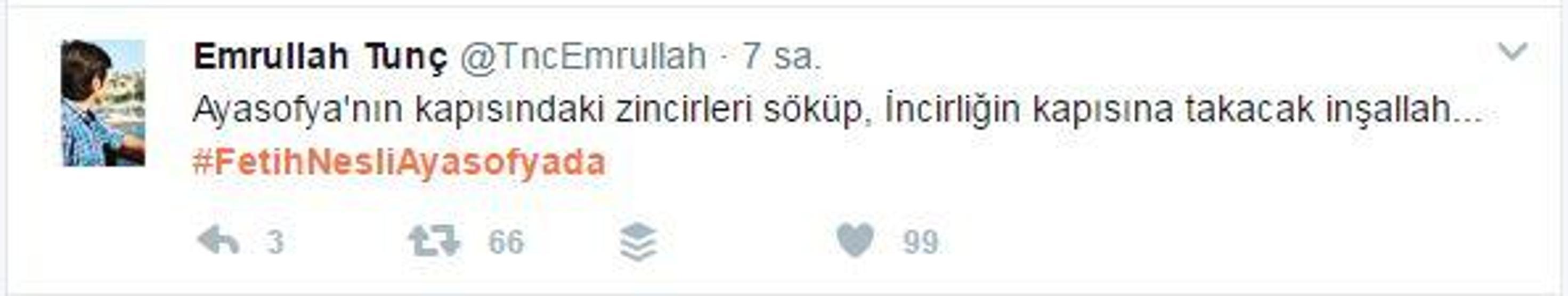 Ayasofyada Fetih Namazına çağırdılar