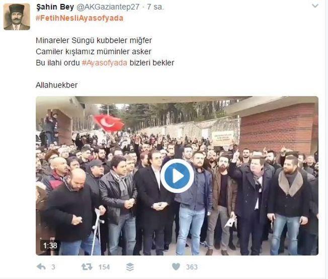 Ayasofyada Fetih Namazına çağırdılar