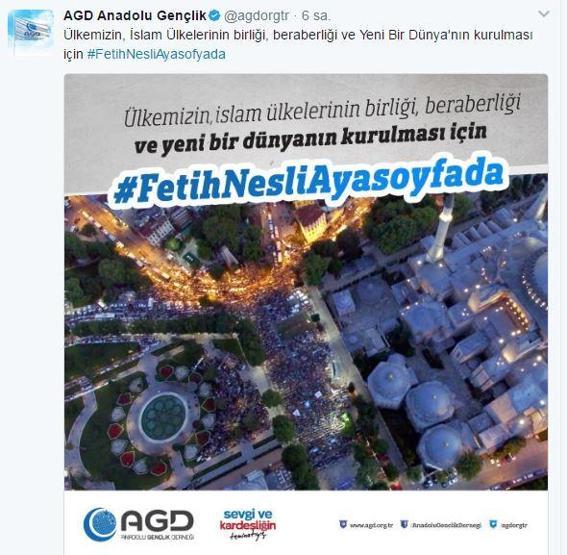 Ayasofyada Fetih Namazına çağırdılar
