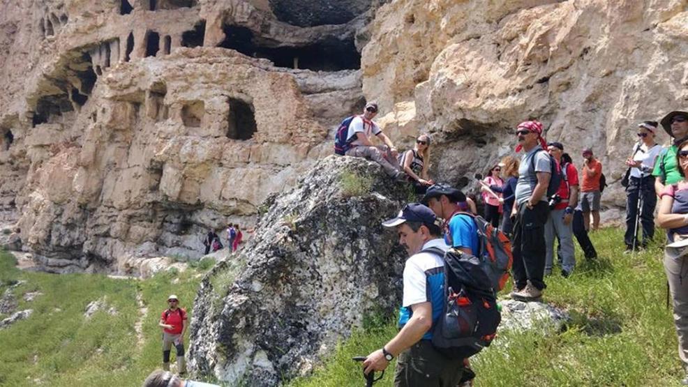 Ulubey Kanyonunda dağcılar şenlik yaptı