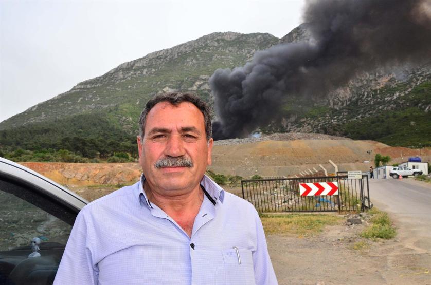 Manisada şehir çöplüğündeki yangın korkuttu