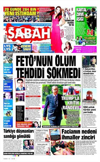 16 Mayıs 2017 - Gazetelerin manşetleri