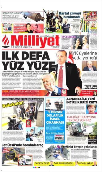 16 Mayıs 2017 - Gazetelerin manşetleri