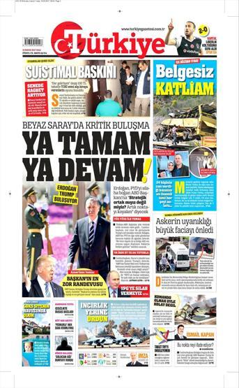 16 Mayıs 2017 - Gazetelerin manşetleri